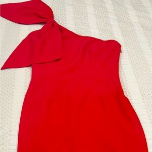Gorgeous Red dress. Wore 1x to sons rehearsal dinner. Now to big.